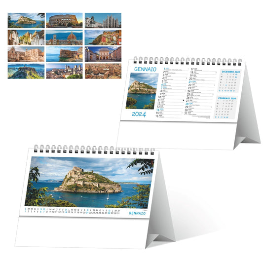 Calendario da tavolo Paesaggi e città Personalizzato