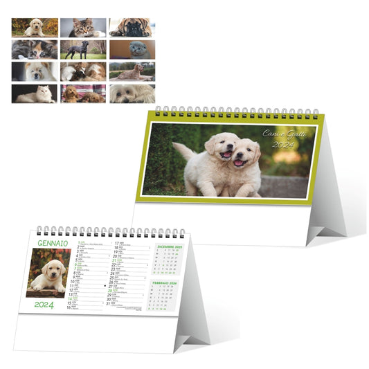 Calendario da tavolo Cani e Gatti Personalizzato